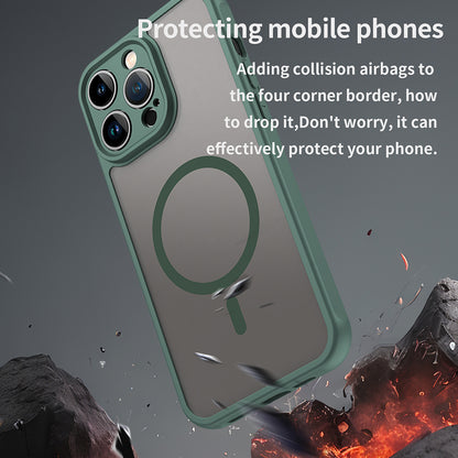 Husa MagSafe pentru Apple iPhone 14 Pro Max, Techsuit, HaloFrost II, Verde