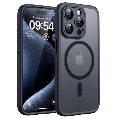 Husa MagSafe pentru Apple iPhone 14 Pro Max, Techsuit, PureFrost, Neagra Satinata