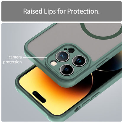 Husa MagSafe pentru Apple iPhone 14 Pro, Techsuit, HaloFrost II, Verde