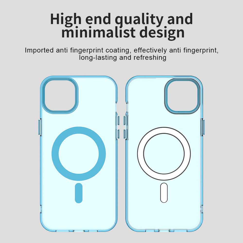 Husa MagSafe pentru Apple iPhone 14, Techsuit, CandyCase, Albastra