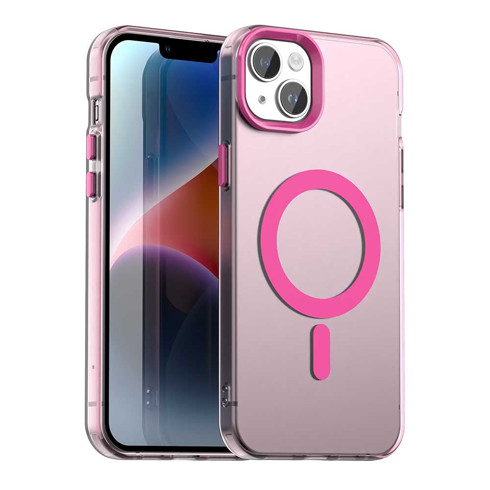 Husa MagSafe pentru Apple iPhone 14, Techsuit, CandyCase, Roz