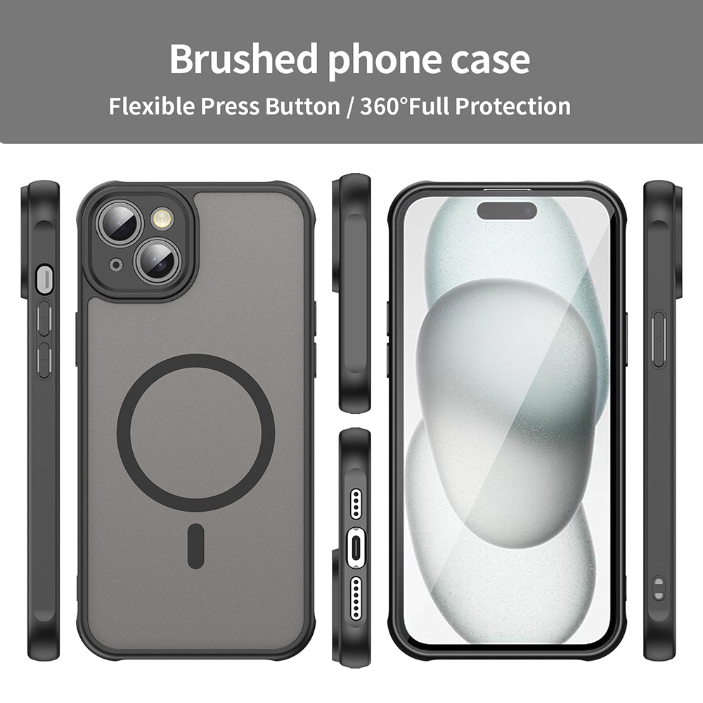 Husa MagSafe pentru Apple iPhone 14, Techsuit, HaloFrost II, Neagra
