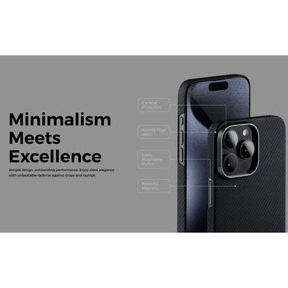 Husa MagSafe pentru Apple iPhone 15, Edizard, Air, Neagra