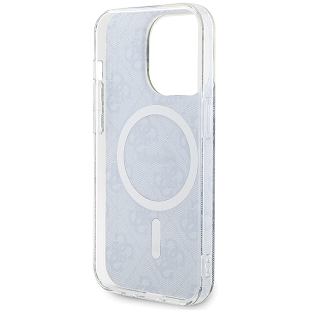 Husa MagSafe pentru Apple iPhone 15, Guess, IML 4G, Albastra