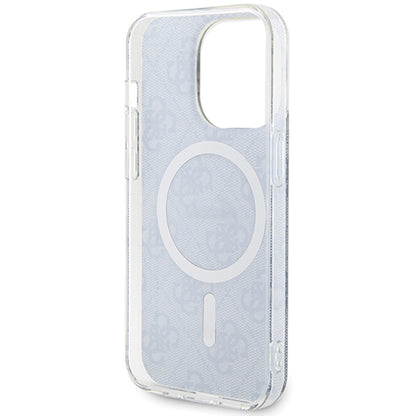 Husa MagSafe pentru Apple iPhone 15, Guess, IML 4G, Albastra