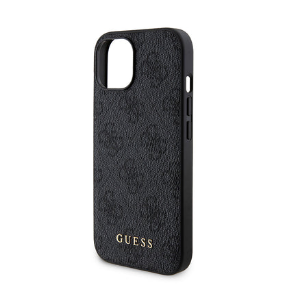 Husa MagSafe pentru Apple iPhone 15, Guess, Powerbank 4G Metal Logo, Neagra