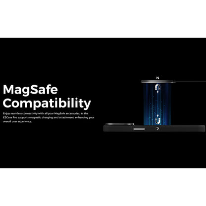 Husa MagSafe pentru Apple iPhone 15 Plus, Edizard, Pro, Neagra