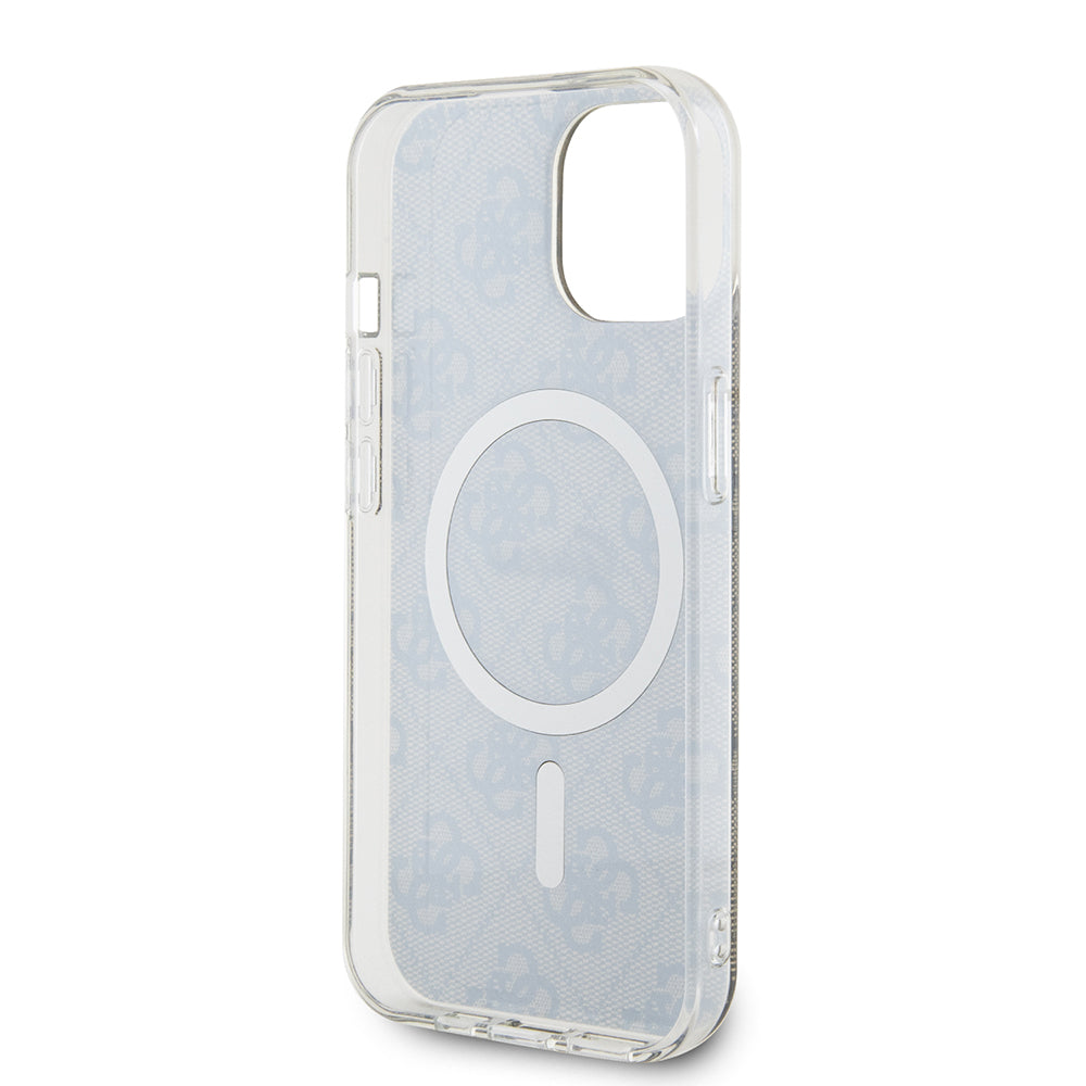 Husa MagSafe pentru Apple iPhone 15 Plus, Guess, IML 4G, Maro
