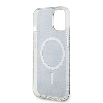 Husa MagSafe pentru Apple iPhone 15 Plus, Guess, IML 4G, Maro