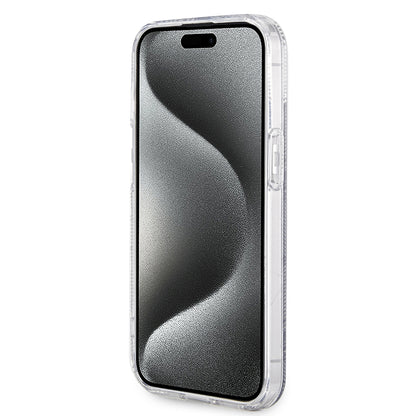 Husa MagSafe pentru Apple iPhone 15 Plus, Guess, IML Gcube, Neagra