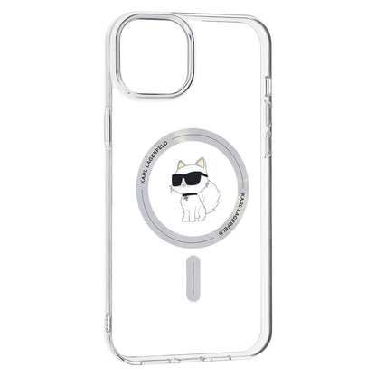 Husa MagSafe pentru Apple iPhone 15 Plus / 14 Plus, Karl Lagerfeld, IML Choupette, Transparenta