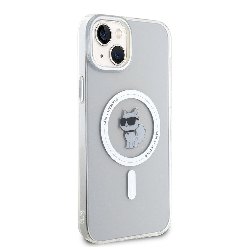 Husa MagSafe pentru Apple iPhone 15 Plus / 14 Plus, Karl Lagerfeld, IML Choupette, Transparenta