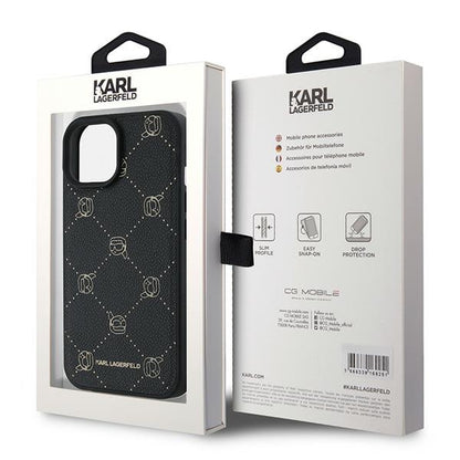 Husa MagSafe pentru Apple iPhone 15 Plus, Karl Lagerfeld, Karl's Head, Neagra