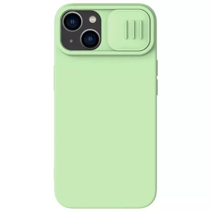 Husa MagSafe pentru Apple iPhone 15 Plus, Nillkin, CamShield Silky, Verde Deschis