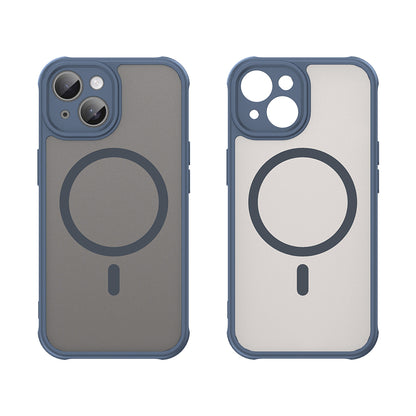 Husa MagSafe pentru Apple iPhone 15 Plus, Techsuit, HaloFrost II, Bleumarin