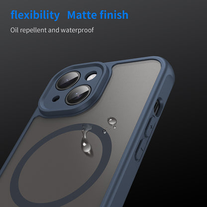 Husa MagSafe pentru Apple iPhone 15 Plus, Techsuit, HaloFrost II, Bleumarin