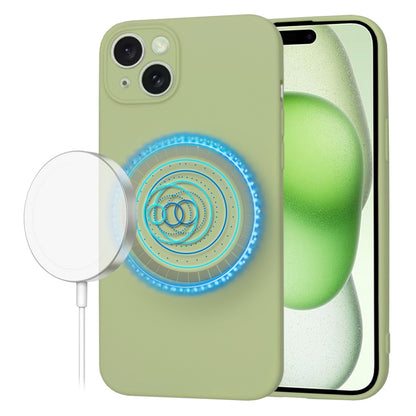 Husa MagSafe pentru Apple iPhone 15 Plus, Techsuit, SoftFlex, Matcha