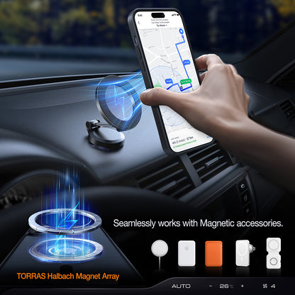 Husa MagSafe pentru Apple iPhone 15 Plus, Torras, Pstand, Neagra