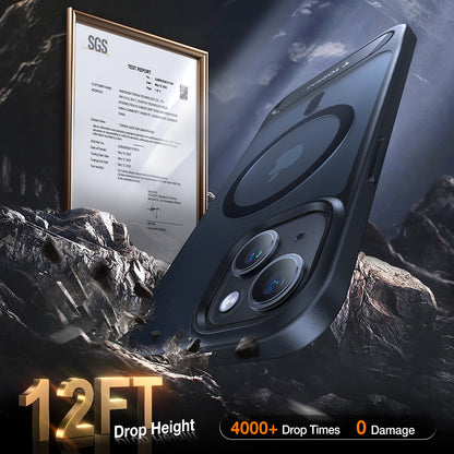 Husa MagSafe pentru Apple iPhone 15 Plus, Torras, Pstand, Neagra