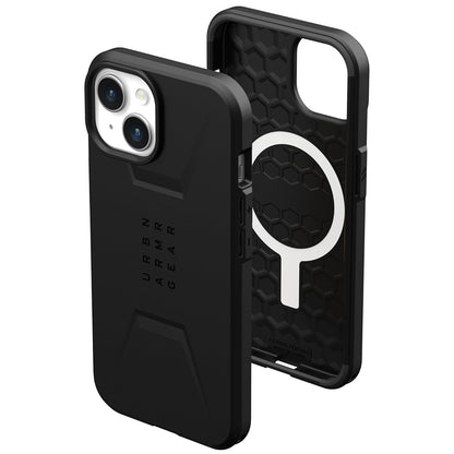 Husa MagSafe pentru Apple iPhone 15 Plus, Urban Armor Gear, Civilian, Neagra