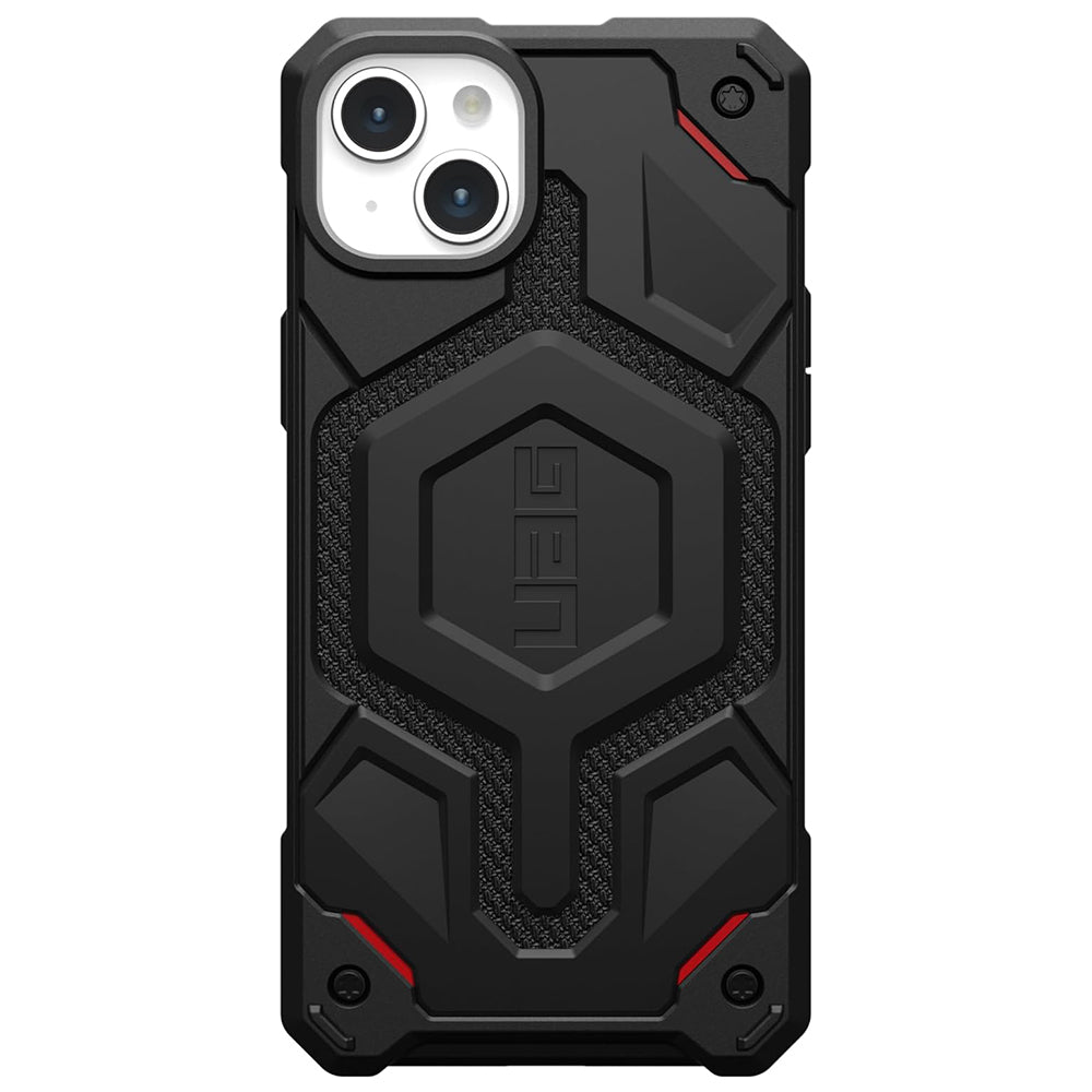 Husa MagSafe pentru Apple iPhone 15 Plus, Urban Armor Gear, Monarch Pro Kevlar, Neagra