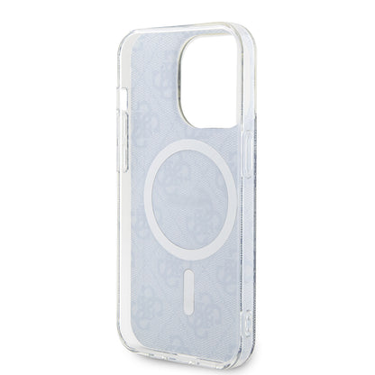 Husa MagSafe pentru Apple iPhone 15 Pro, Guess, IML 4G, Albastra