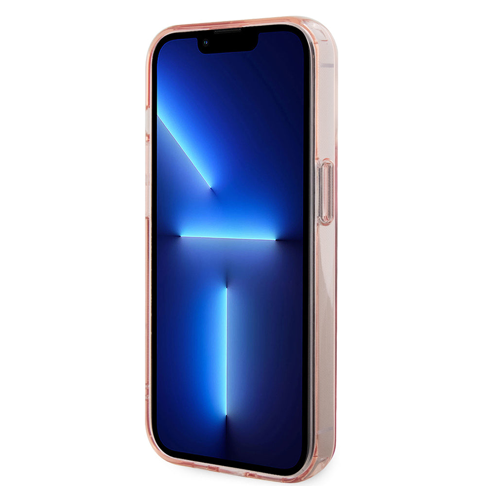 Husa MagSafe pentru Apple iPhone 15 Pro, Karl Lagerfeld, Ring Stand Karl & Choupette, Roz