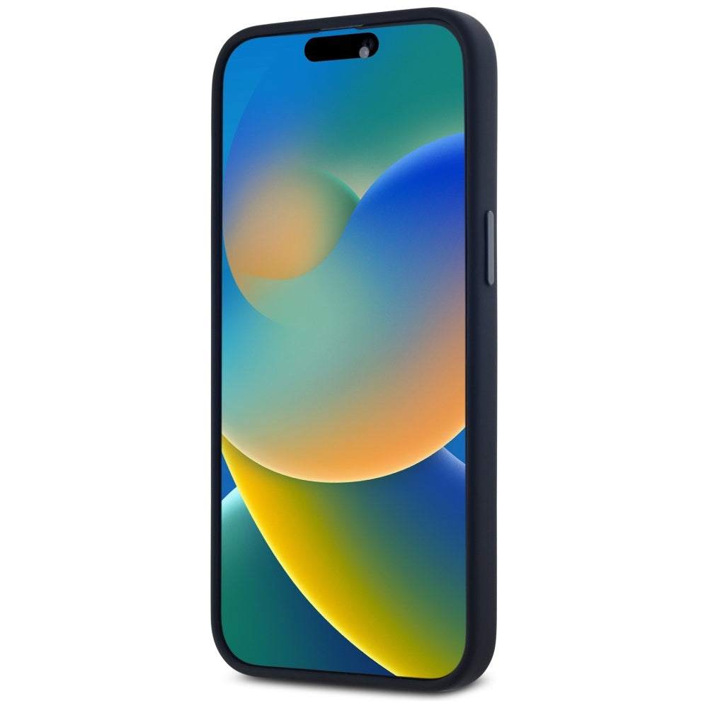 Husa MagSafe pentru Apple iPhone 15 Pro, Karl Lagerfeld, Silicone Shadow Metal Initial, Neagra