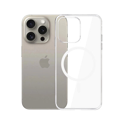 Husa MagSafe pentru Apple iPhone 15 Pro Max, 3MK, Clear MagCase, Transparenta