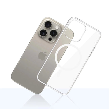 Husa MagSafe pentru Apple iPhone 15 Pro Max, 3MK, Clear MagCase, Transparenta