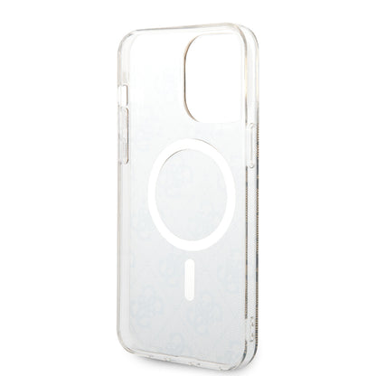 Husa MagSafe pentru Apple iPhone 15 Pro Max, Guess, 4G IML, Maro GUHMP15XH4STW
