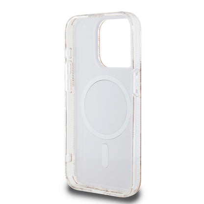 Husa MagSafe pentru Apple iPhone 15 Pro Max, Guess, IML Gcube, Maro