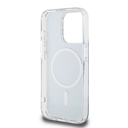 Husa MagSafe pentru Apple iPhone 15 Pro Max, Guess, IML Gcube, Neagra