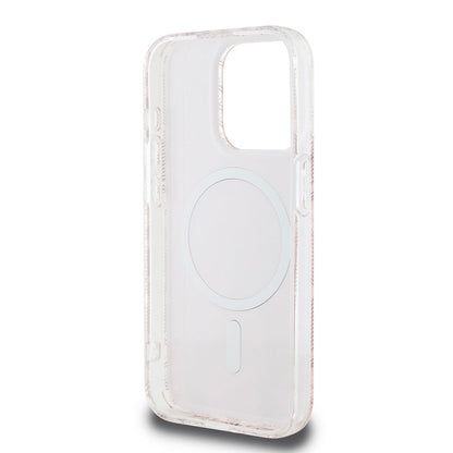 Husa MagSafe pentru Apple iPhone 15 Pro Max, Guess, IML Gcube, Roz
