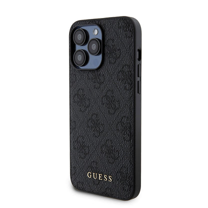 Husa MagSafe pentru Apple iPhone 15 Pro Max, Guess, Powerbank 4G Metal Logo, Neagra