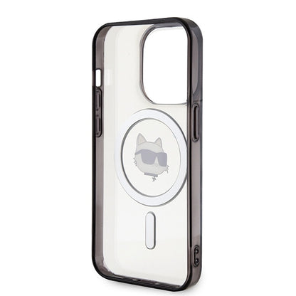 Husa MagSafe pentru Apple iPhone 15 Pro Max, Karl Lagerfeld, IML Choupette's Head, Transparenta