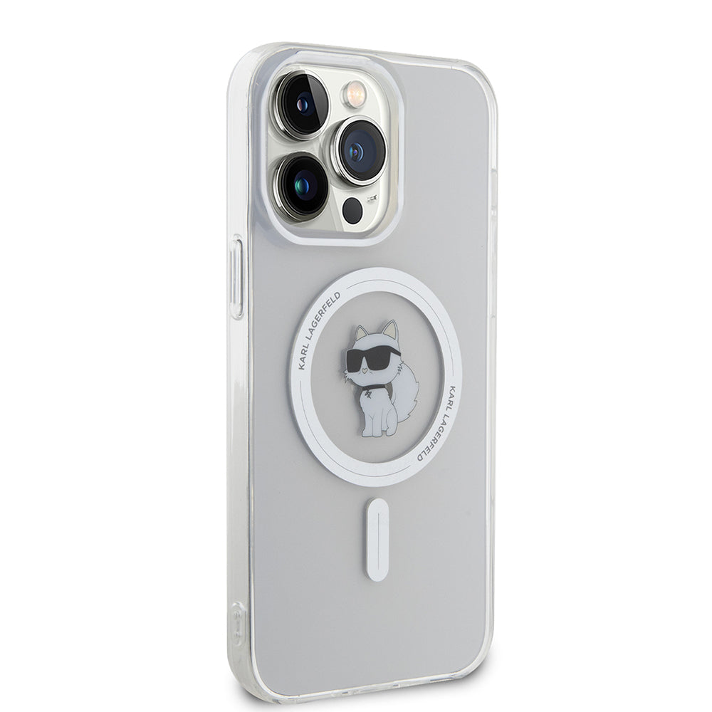 Husa MagSafe pentru Apple iPhone 15 Pro Max, Karl Lagerfeld, IML Choupette, Transparenta