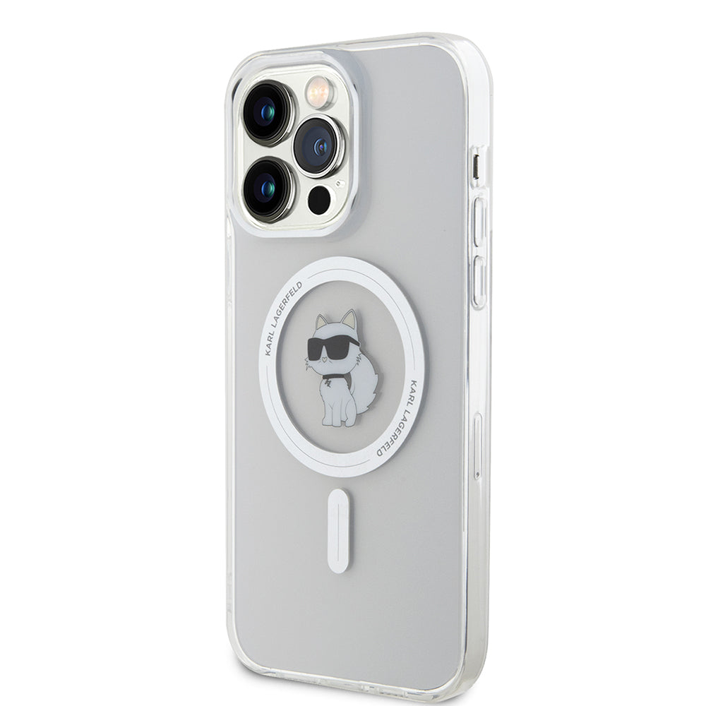 Husa MagSafe pentru Apple iPhone 15 Pro Max, Karl Lagerfeld, IML Choupette, Transparenta