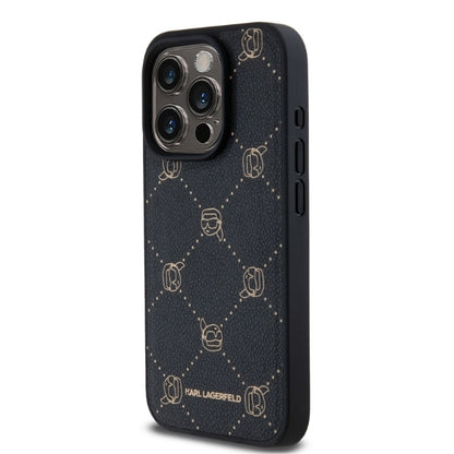 Husa MagSafe pentru Apple iPhone 15 Pro Max, Karl Lagerfeld, Karl's Head, Neagra