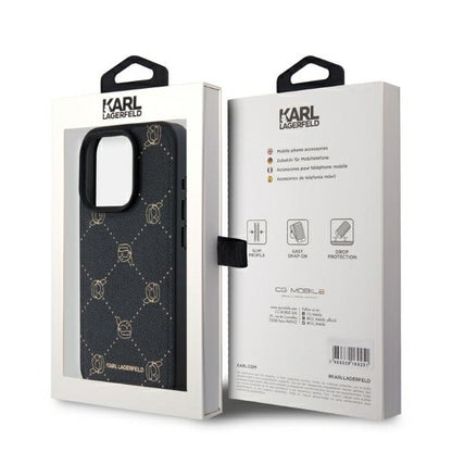 Husa MagSafe pentru Apple iPhone 15 Pro Max, Karl Lagerfeld, Karl's Head, Neagra
