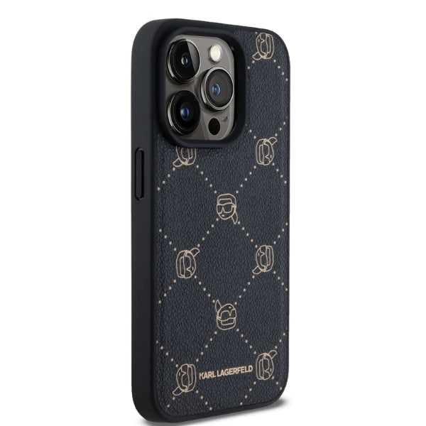 Husa MagSafe pentru Apple iPhone 15 Pro Max, Karl Lagerfeld, Karl's Head, Neagra