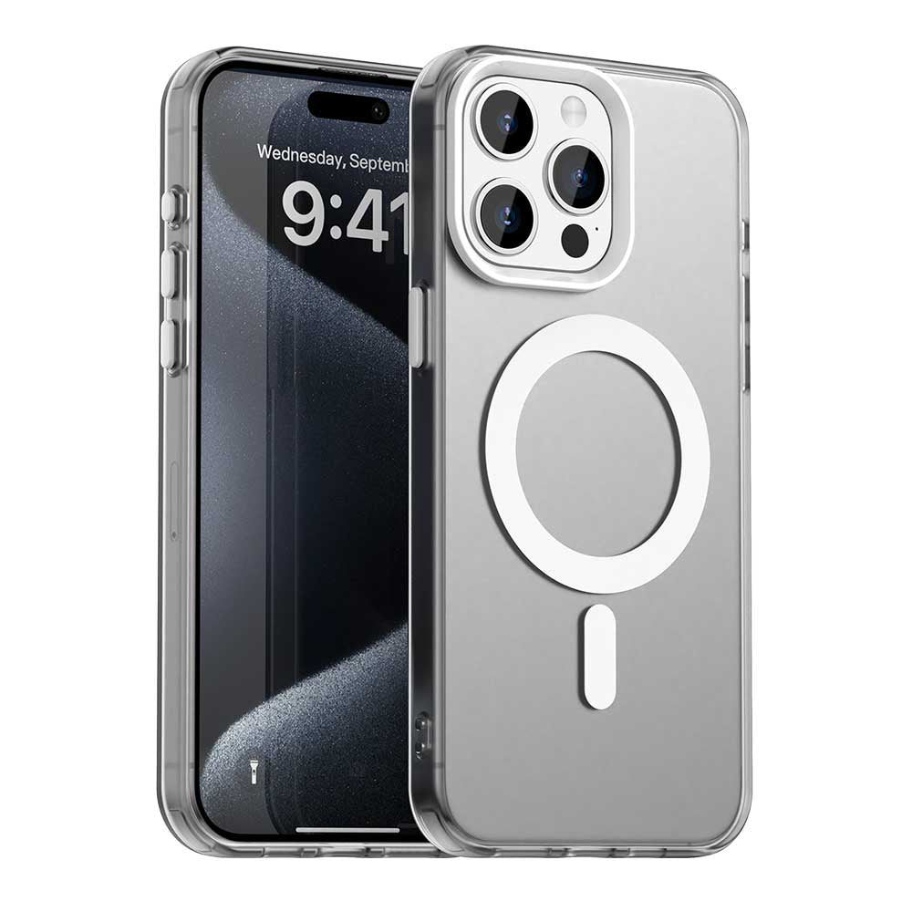 Husa MagSafe pentru Apple iPhone 15 Pro Max, Techsuit, CandyCase, Alba