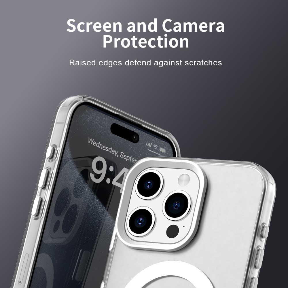 Husa MagSafe pentru Apple iPhone 15 Pro Max, Techsuit, CandyCase, Alba