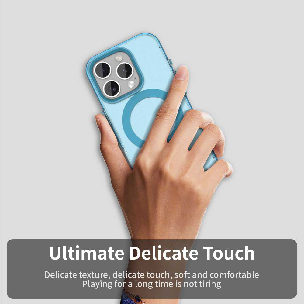 Husa MagSafe pentru Apple iPhone 15 Pro Max, Techsuit, CandyCase, Albastra