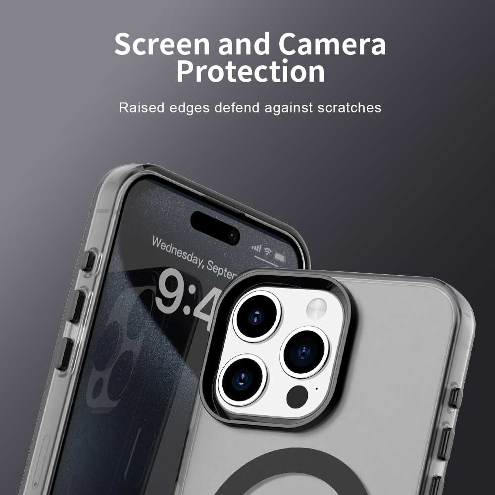 Husa MagSafe pentru Apple iPhone 15 Pro Max, Techsuit, CandyCase, Neagra