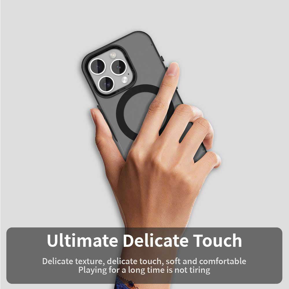 Husa MagSafe pentru Apple iPhone 15 Pro Max, Techsuit, CandyCase, Neagra