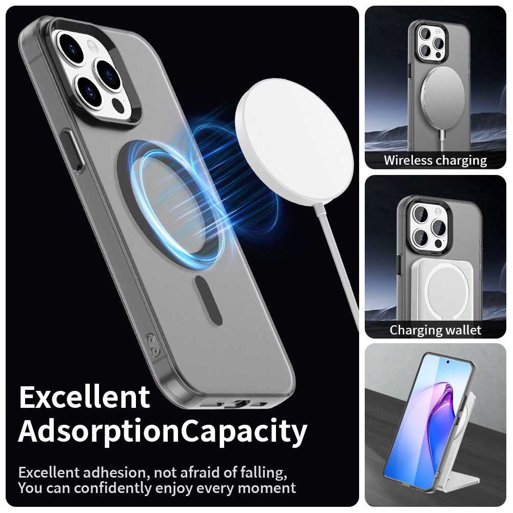 Husa MagSafe pentru Apple iPhone 15 Pro Max, Techsuit, CandyCase, Neagra