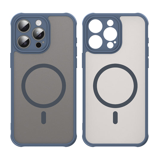 Husa MagSafe pentru Apple iPhone 15 Pro Max, Techsuit, HaloFrost II, Bleumarin