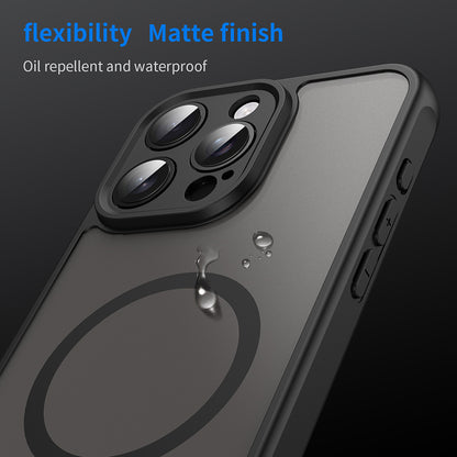 Husa MagSafe pentru Apple iPhone 15 Pro Max, Techsuit, HaloFrost II, Neagra