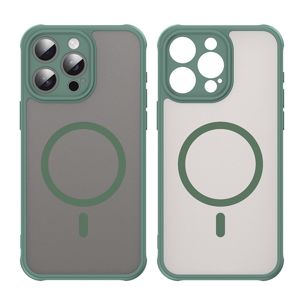 Husa MagSafe pentru Apple iPhone 15 Pro Max, Techsuit, HaloFrost II, Verde